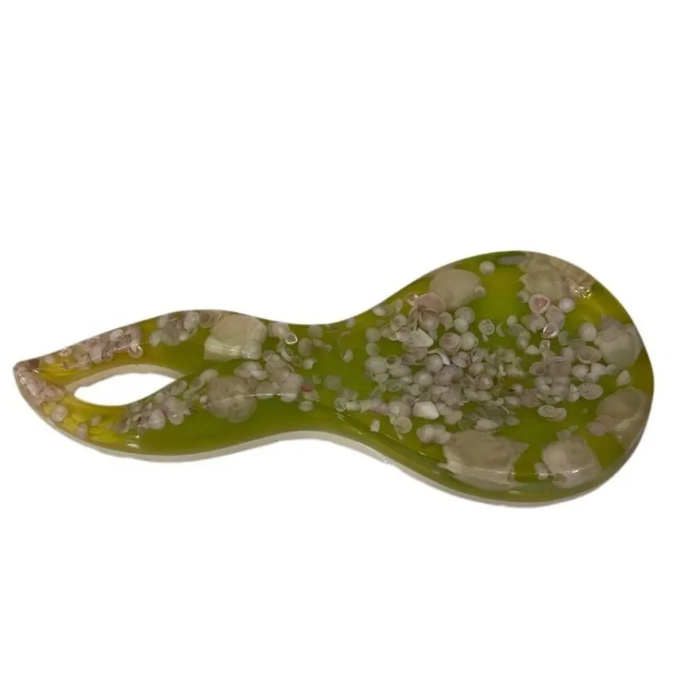 Vintage Lucite Sea Shell Spoon Rest 8.5